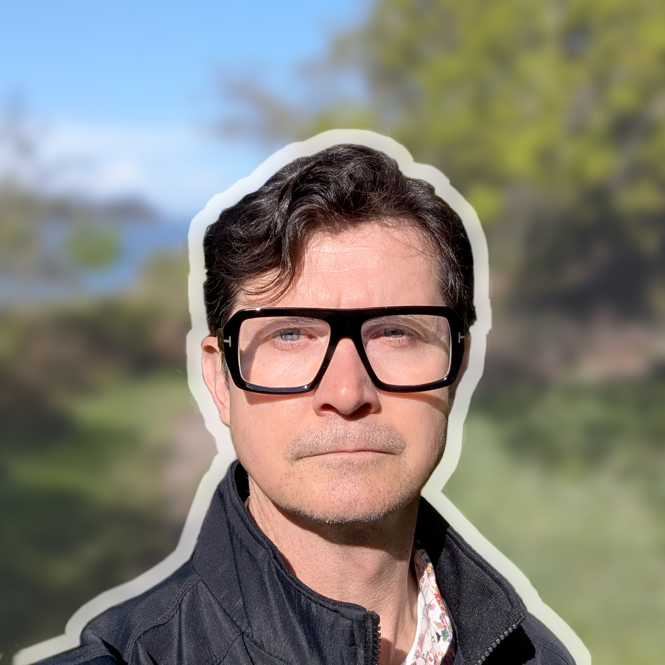 Cyril Gicquel, portrait de face, dans la nature